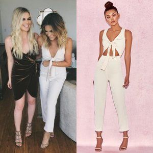 House of CB London Goya Crepe Knotted Jumpsuit